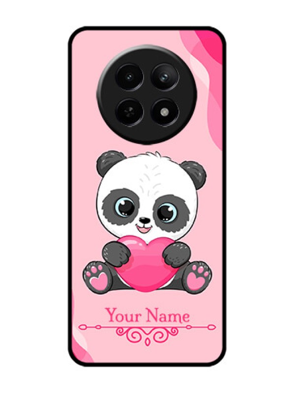 Custom Realme 12 5G Custom Glass Phone Case - Cute Panda Design