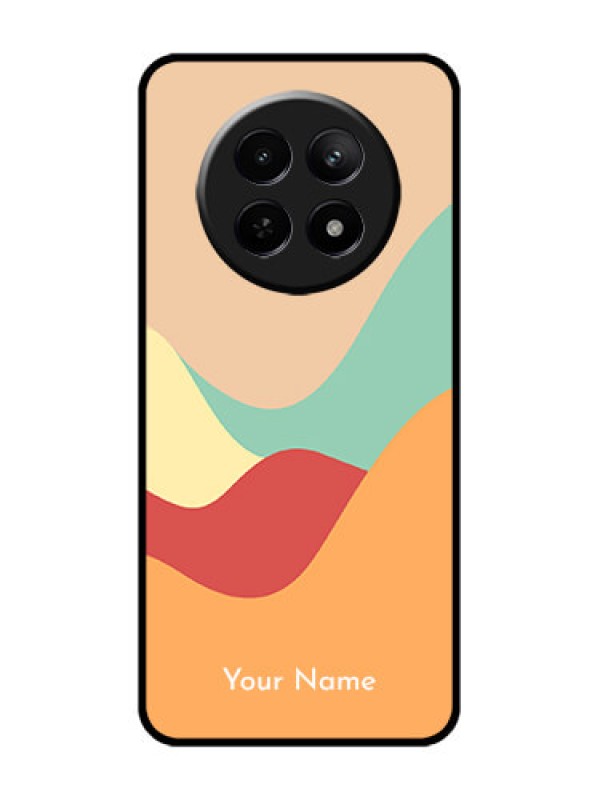 Custom Realme 12 5G Custom Glass Phone Case - Ocean Waves Multi - Colour Design