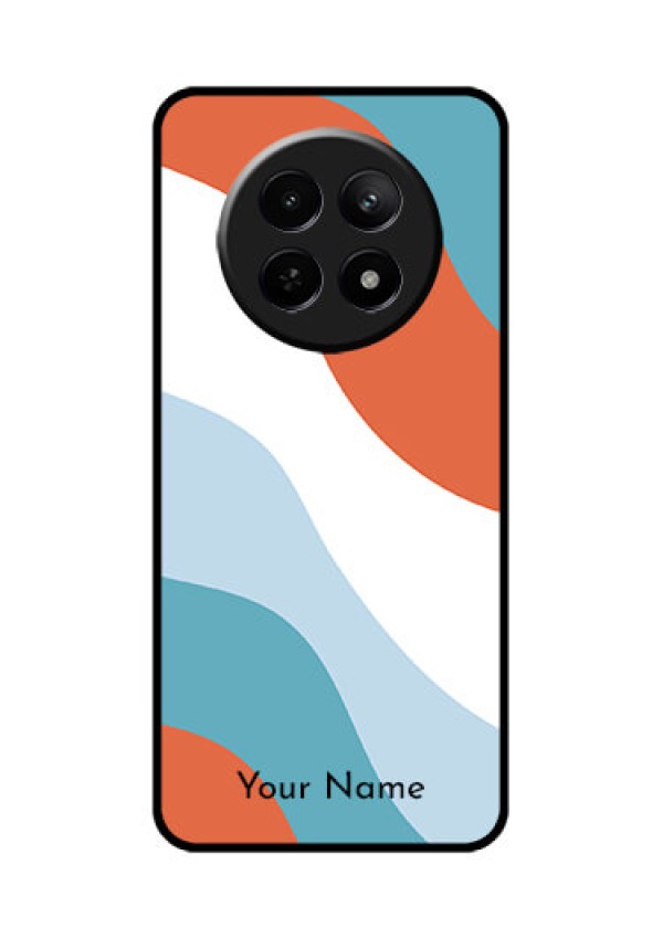 Realme 12 5G Custom Glass Phone Case - Coloured Waves Design