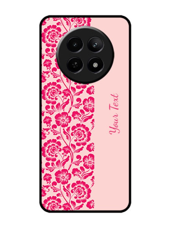 Custom Realme 12 5G Custom Glass Phone Case - Attractive Floral Pattern Design