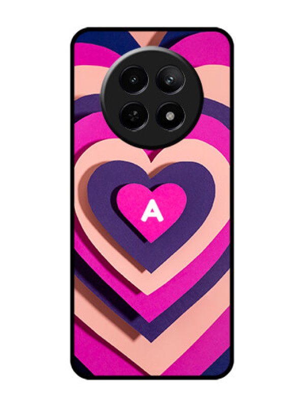 Custom Realme 12 5G Custom Glass Phone Case - Cute Heart Pattern Design
