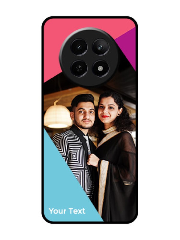 Custom Realme 12 5G Custom Glass Phone Case - Stacked Triple Colour Design