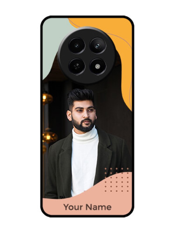 Custom Realme 12 5G Custom Glass Phone Case - Tri - Coloured Overlay Design