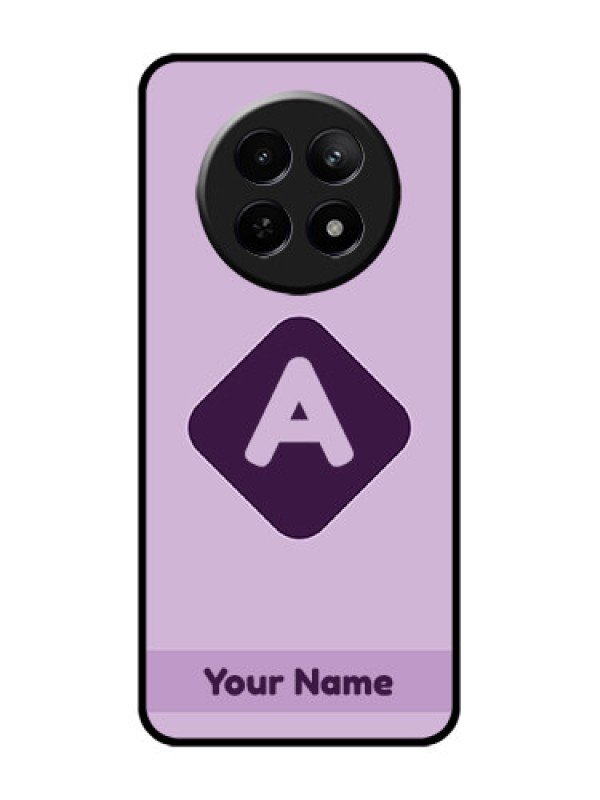 Custom Realme 12 5G Custom Glass Phone Case - Custom Letter In Curved Badge Design