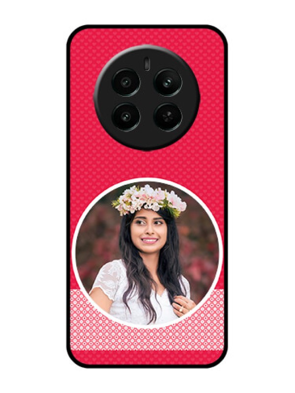 Custom Realme 12 Plus 5G Custom Glass Phone Case - Pink Color Pattern Design