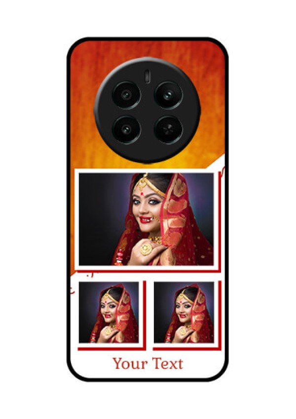 Realme 12 Plus 5G Custom Glass Phone Case - Wedding Memories Design