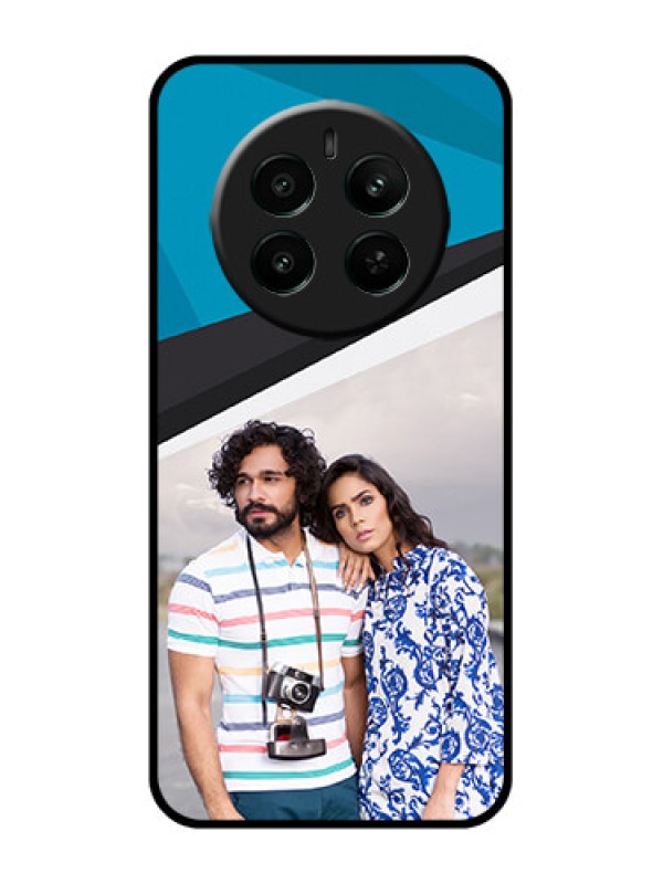 Custom Realme 12 Plus 5G Custom Glass Phone Case - Simple Pattern Photo Upload Design
