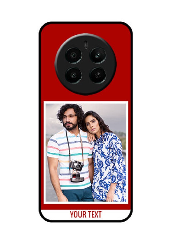 Realme 12 Plus 5G Custom Glass Phone Case - Red Color Design