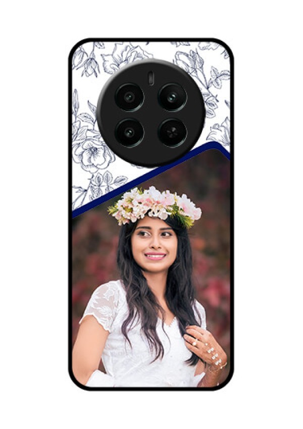 Realme 12 Plus 5G Custom Glass Phone Case - Classy Floral Design