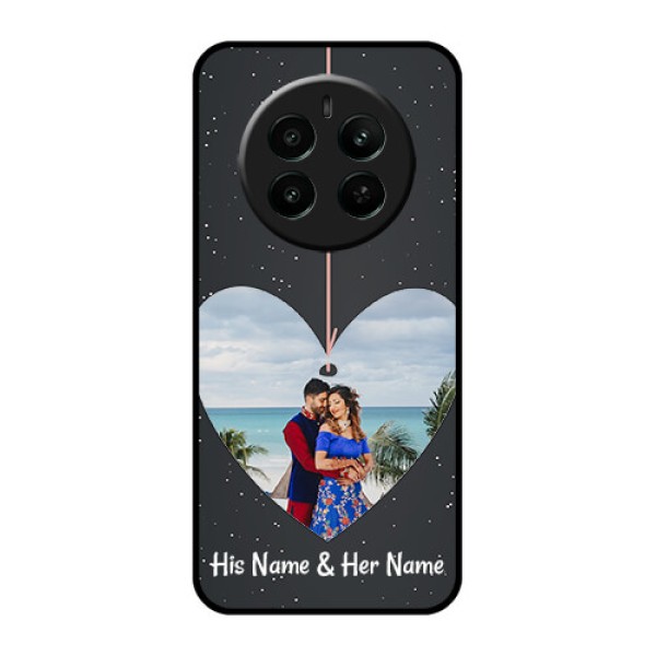 Realme 12 Plus 5G Custom Glass Phone Case - Hanging Heart Design