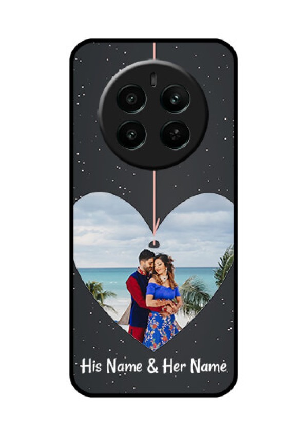 Realme 12 Plus 5G Custom Glass Phone Case - Hanging Heart Design