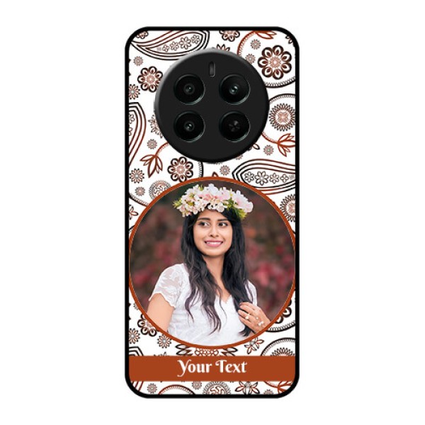 Realme 12 Plus 5G Custom Glass Phone Case - Abstract Flower Design