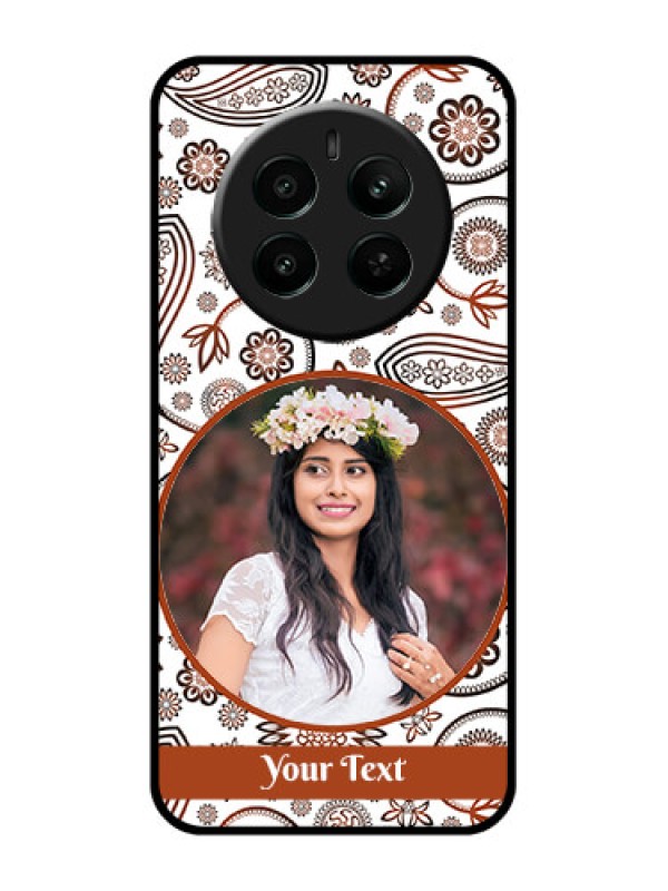 Custom Realme 12 Plus 5G Custom Glass Phone Case - Abstract Flower Design