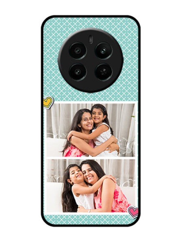 Custom Realme 12 Plus 5G Custom Glass Phone Case - 2 Image Holder With Pattern Design