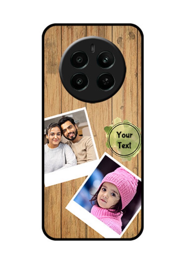 Realme 12 Plus 5G Custom Glass Phone Case - Wooden Texture Design