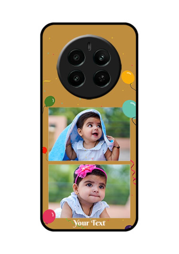 Realme 12 Plus 5G Custom Glass Phone Case - Image Holder With Birthday Celebrations Design