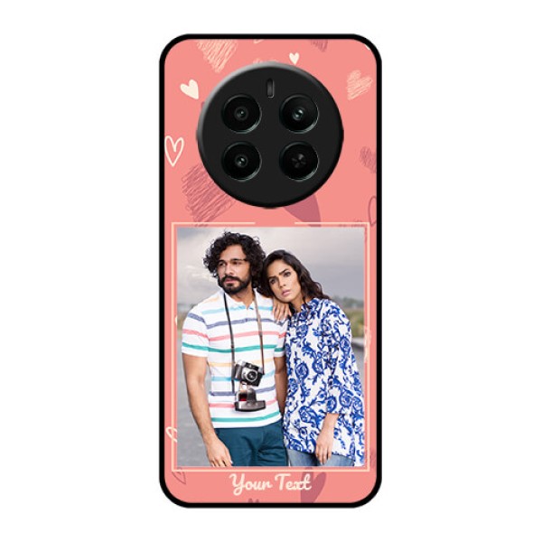 Realme 12 Plus 5G Custom Glass Phone Case - Love Doodle Art Design