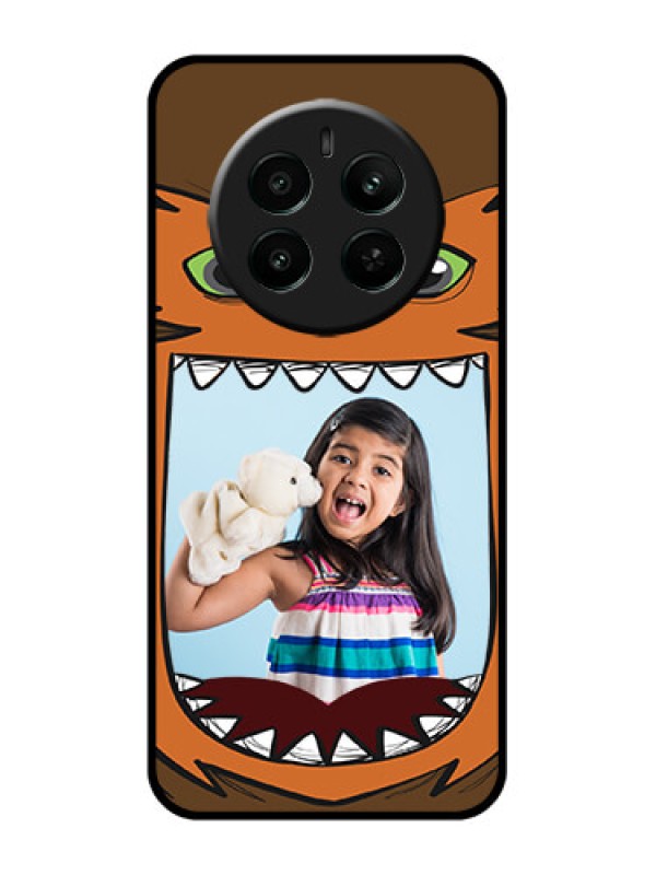 Custom Realme 12 Plus 5G Custom Glass Phone Case - Owl Monster Back Case Design