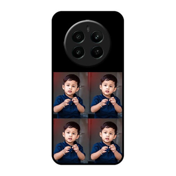 Realme 12 Plus 5G Custom Glass Phone Case - 4 Image Holder Design