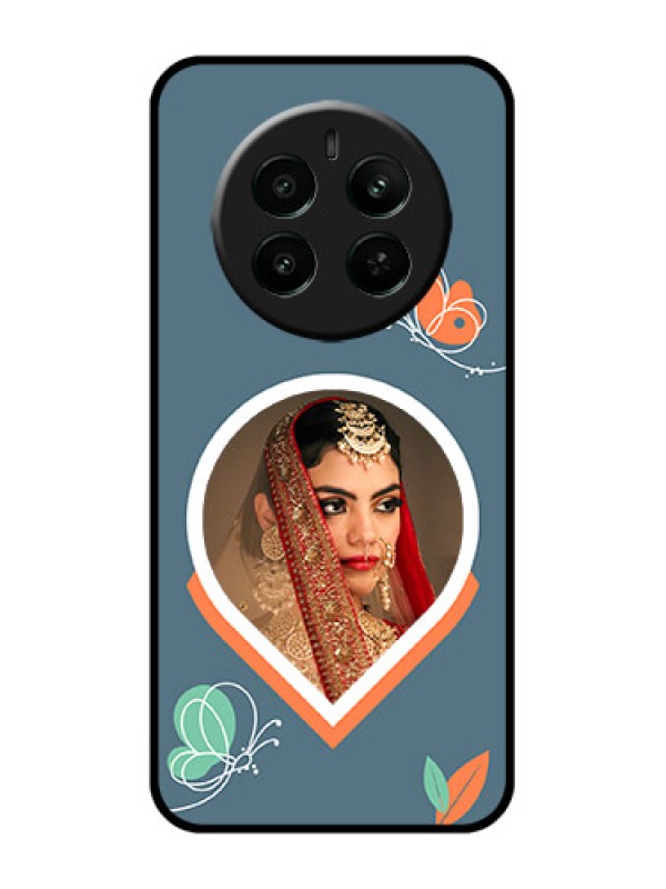 Custom Realme 12 Plus 5G Custom Glass Phone Case - Droplet Butterflies Design