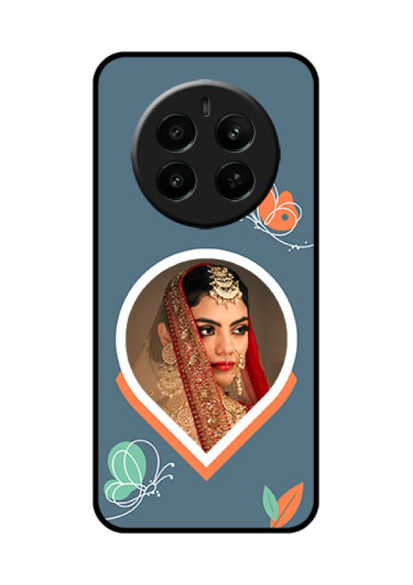 Realme 12 Plus 5G Custom Glass Phone Case - Droplet Butterflies Design