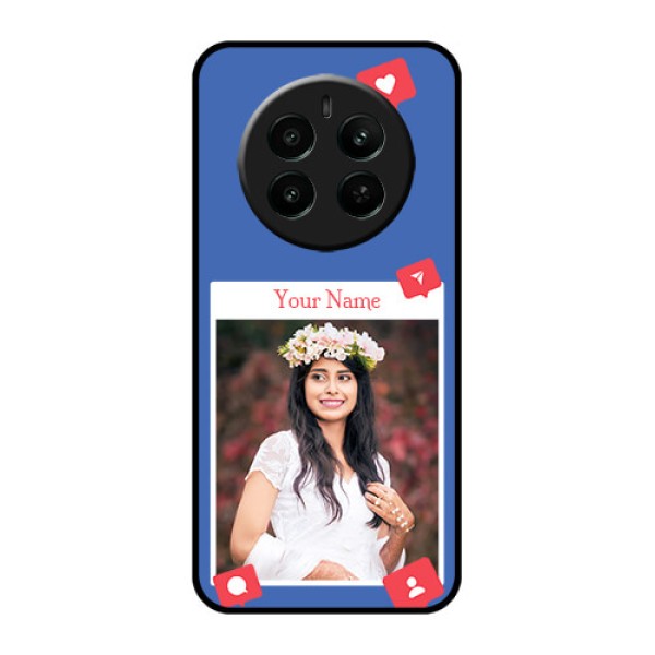 Realme 12 Plus 5G Custom Glass Phone Case - Like Share And Comment Design Realme 12 Plus 5G Custom Glass Phone Case - Like Share And Comment Design