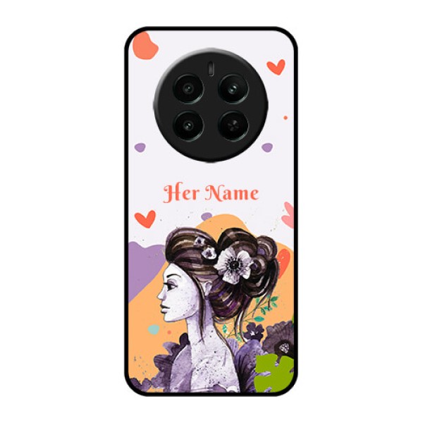 Realme 12 Plus 5G Custom Glass Phone Case - Woman And Nature Design