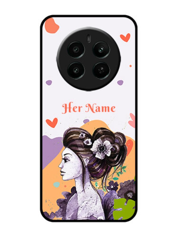 Custom Realme 12 Plus 5G Custom Glass Phone Case - Woman And Nature Design