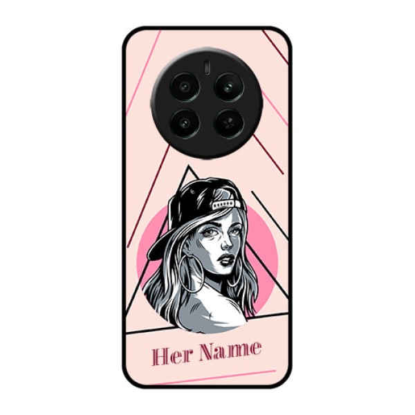 Realme 12 Plus 5G Custom Glass Phone Case - Rockstar Girl Design