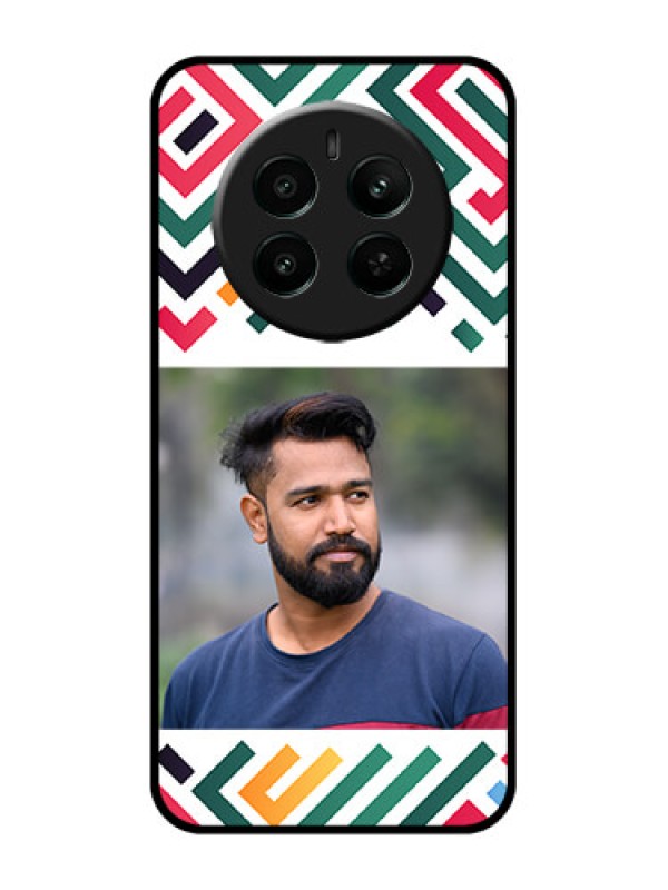 Custom Realme 12 Plus 5G Custom Glass Phone Case - Colorful Maze Pattern Design