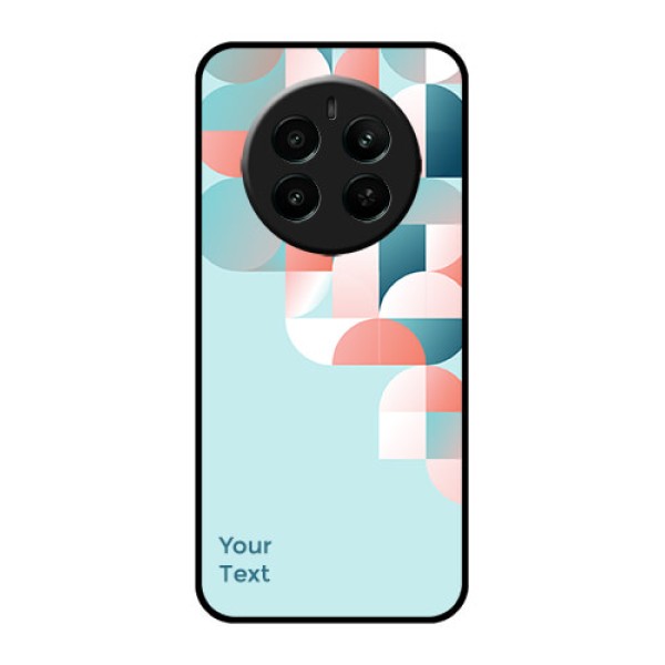Realme 12 Plus 5G Custom Glass Phone Case - Stylish Semi - Circle Pattern Design Realme 12 Plus 5G Custom Glass Phone Case - Stylish Semi - Circle Pattern Design