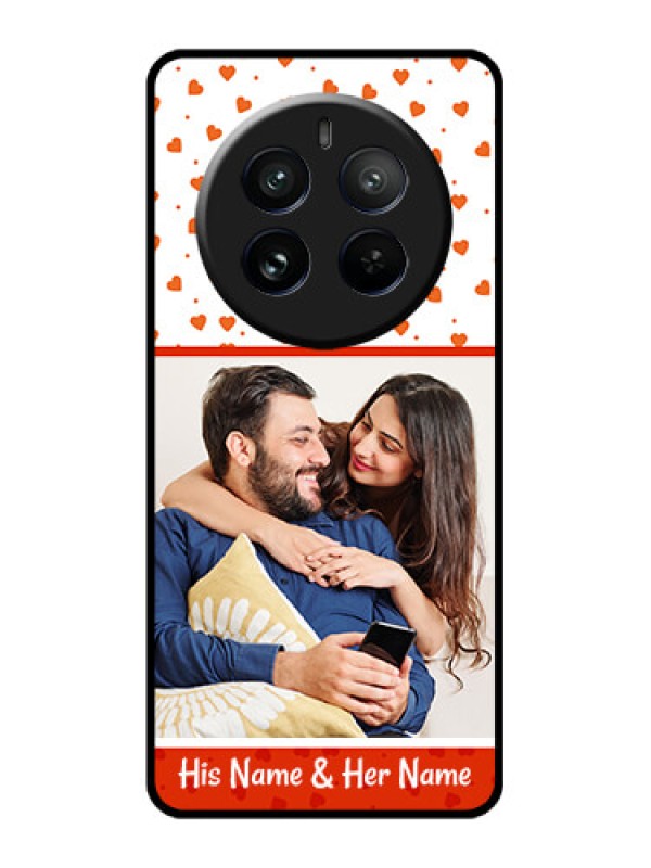 Custom Realme 12 Pro 5G Custom Glass Phone Case - Orange Love Symbol Design