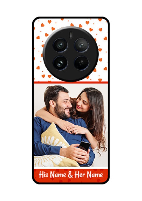 Realme 12 Pro 5G Custom Glass Phone Case - Orange Love Symbol Design