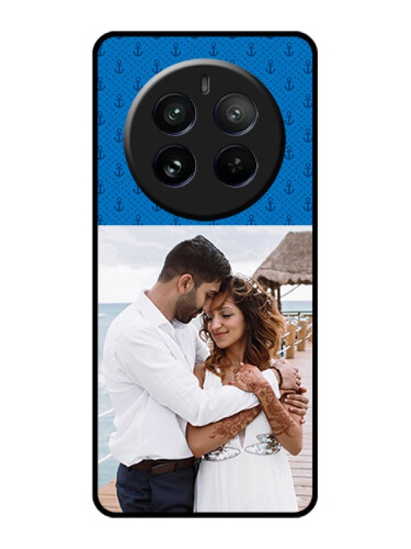 Custom Realme 12 Pro 5G Custom Glass Phone Case - Blue Anchors Design