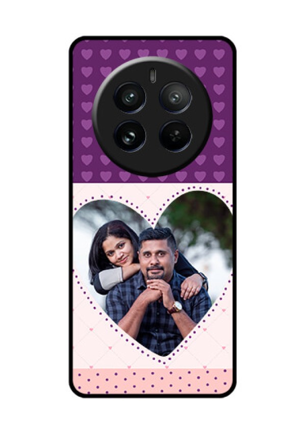 Realme 12 Pro 5G Custom Glass Phone Case - Violet Love Dots Design