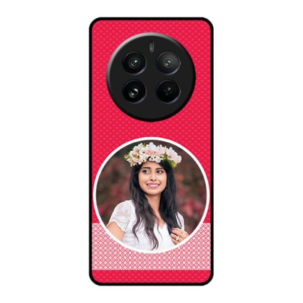 Realme 12 Pro 5G Custom Glass Phone Case - Pink Color Pattern Design