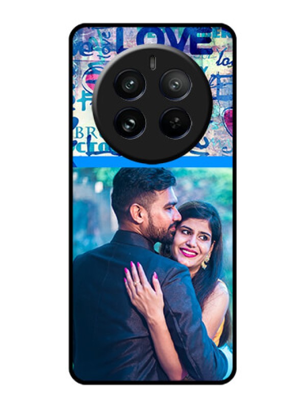 Custom Realme 12 Pro 5G Custom Glass Phone Case - Colorful Love Design