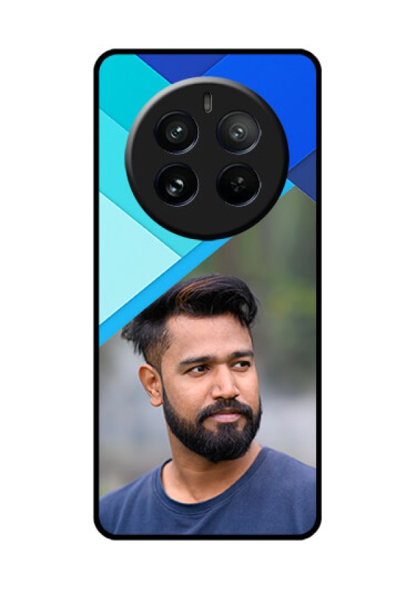 Realme 12 Pro 5G Custom Glass Phone Case - Blue Pattern Design