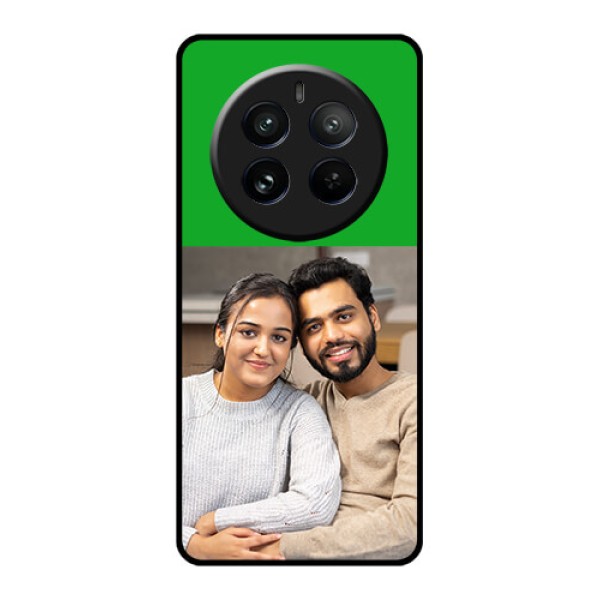 Realme 12 Pro 5G Custom Glass Phone Case - Green Pattern Design