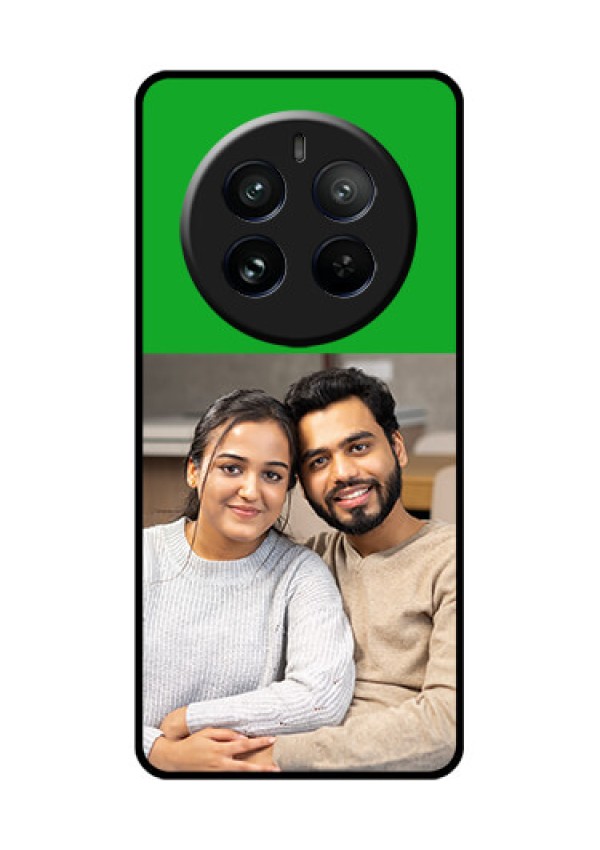 Realme 12 Pro 5G Custom Glass Phone Case - Green Pattern Design