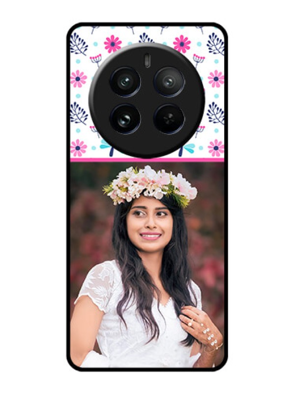 Custom Realme 12 Pro 5G Custom Glass Phone Case - Colorful Flower Design