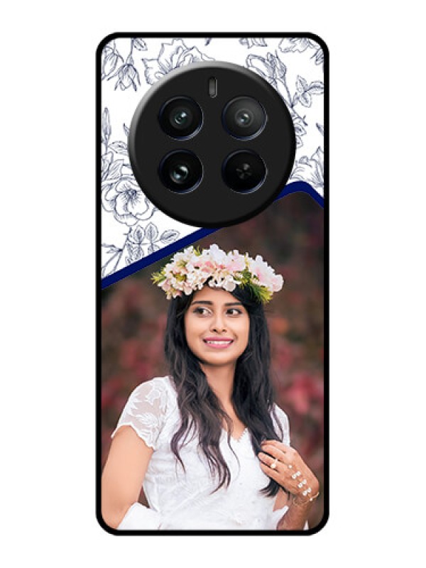 Custom Realme 12 Pro 5G Custom Glass Phone Case - Classy Floral Design