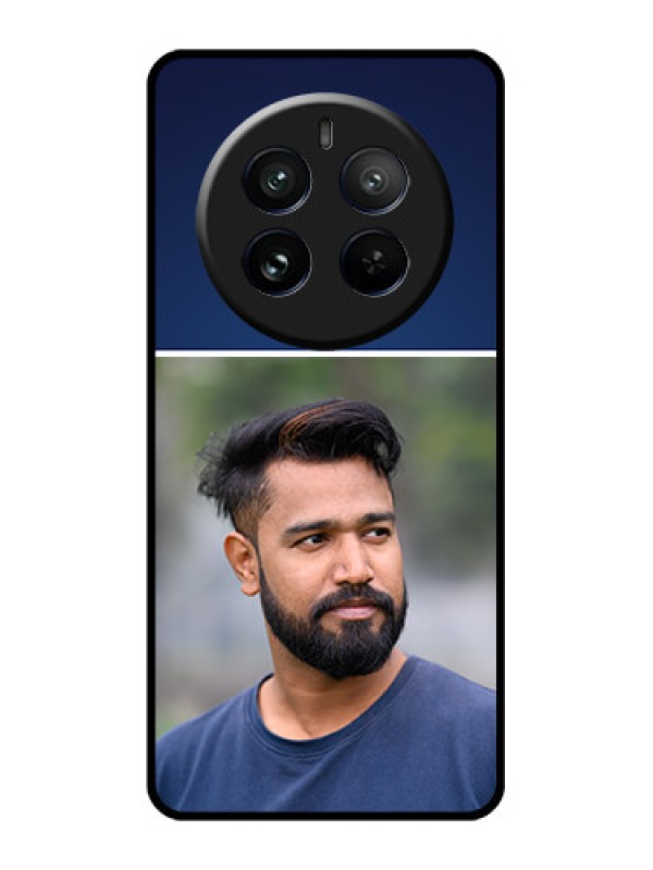 Custom Realme 12 Pro 5G Custom Glass Phone Case - Simple Royal Blue Design