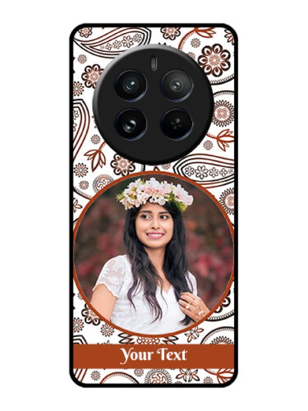 Custom Realme 12 Pro 5G Custom Glass Phone Case - Abstract Flower Design