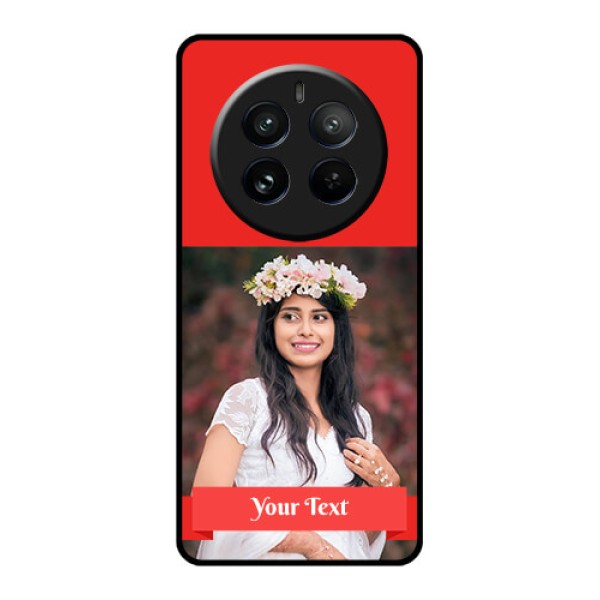 Realme 12 Pro 5G Custom Glass Phone Case - Simple Red Color Design