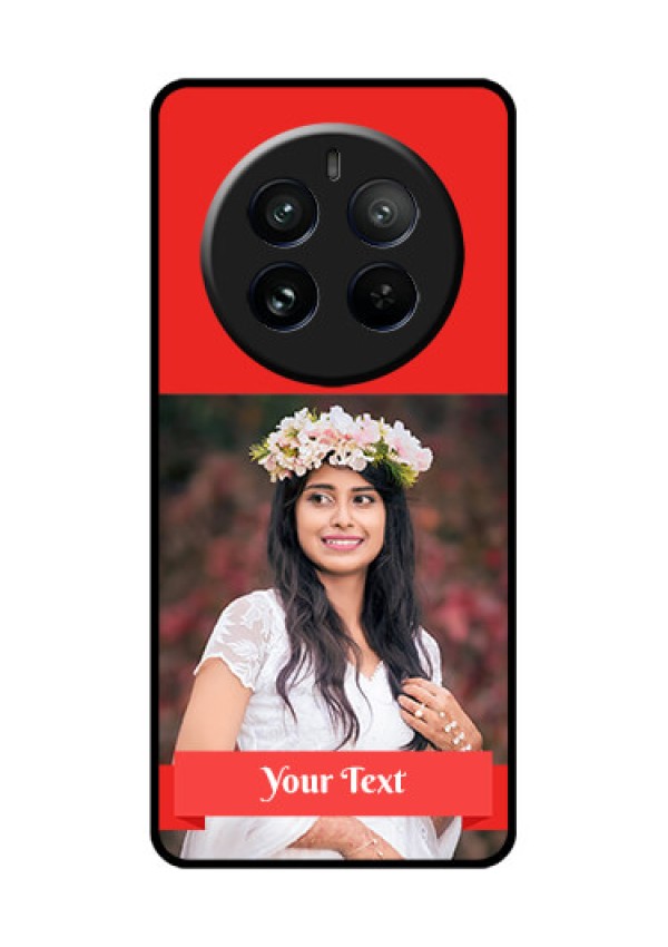 Realme 12 Pro 5G Custom Glass Phone Case - Simple Red Color Design