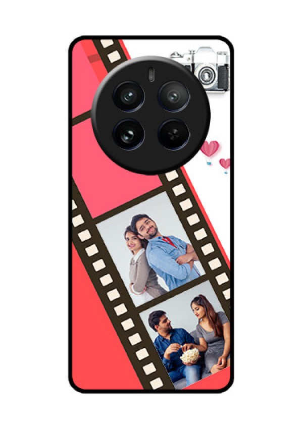 Realme 12 Pro 5G Custom Glass Phone Case - 3 Image Holder With Film Reel