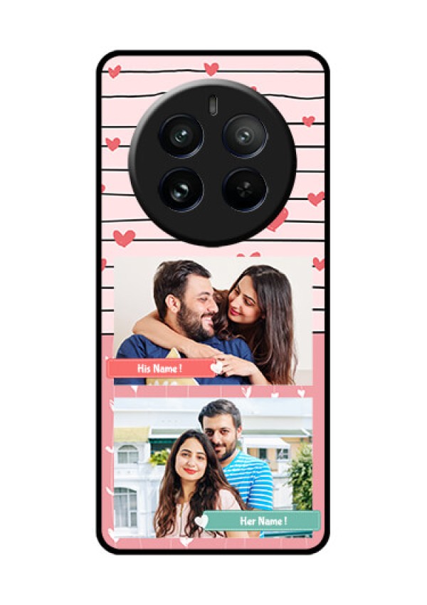 Realme 12 Pro 5G Custom Glass Phone Case - Photo With Heart Design