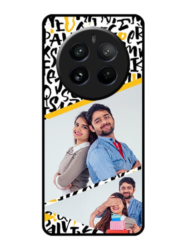 Custom Realme 12 Pro 5G Custom Glass Phone Case - Letters Pattern Design