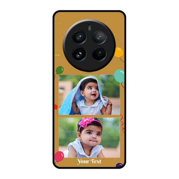 Realme 12 Pro 5G Custom Glass Phone Case - Image Holder With Birthday Celebrations Design